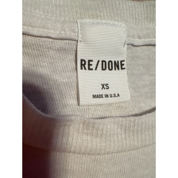 RE/DONE Wait The Champagne 70's Loose Tee in Vintage White XS - Picture 4 of 6